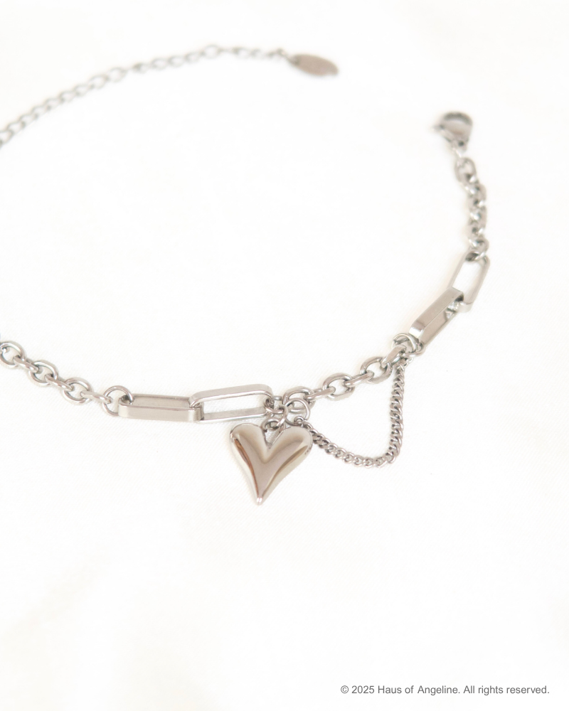 Silver Heart Charm Bracelet
