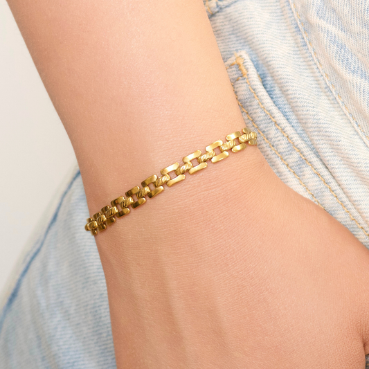 Cadillac Square Link Bracelet